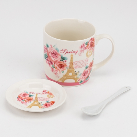 Набір з 2 кружок з блюдцями та ложечками 