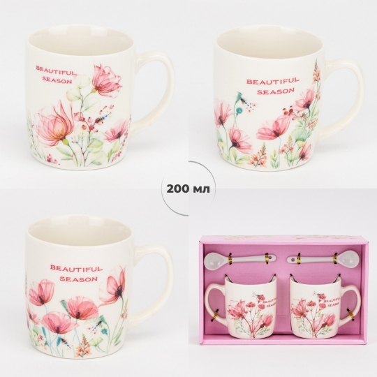 Набір з 2 кружок з ложечками 