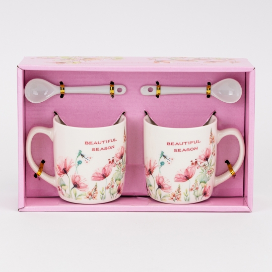 Набір з 2 кружок з ложечками 