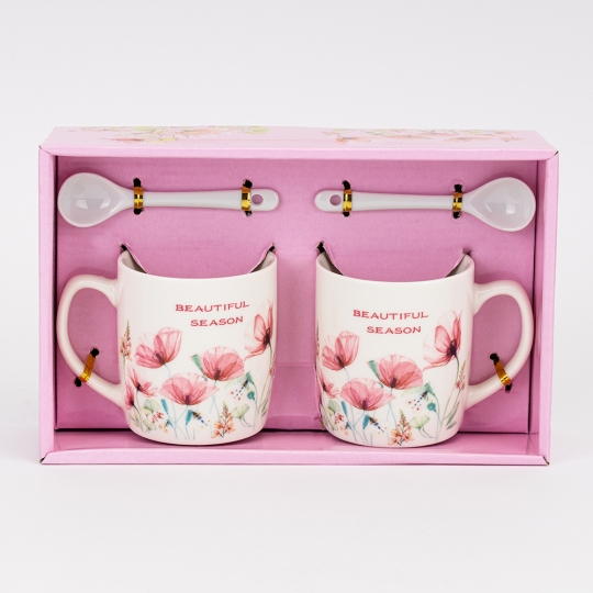 Набір з 2 кружок з ложечками 