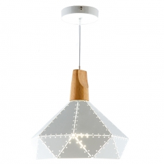 Люстра-подвес белая с полигональной структурой (ZD038A/D400 (white)) (ZD038A/D400 (white))