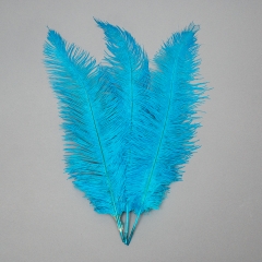 Страусине перо 55 см блакитний (8501-001/blue)