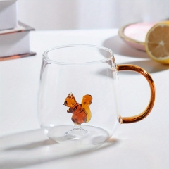 Стекляная чашка с фигуркой “Белка”, 280 мл (00BR-4006-008)