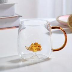 Стекляная чашка с фигуркой “Ежик”, 280 мл (00BR-4006-007)