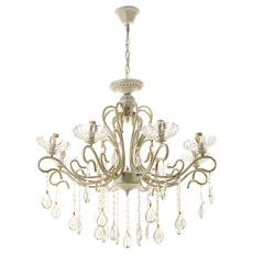 Люстра хрустальная белая под винтаж на 8 ламп (OU097/8) (OU097/8)