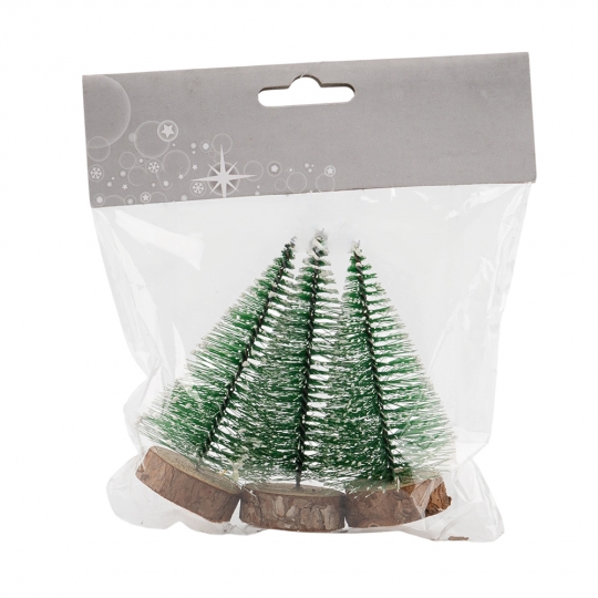 Набор елочек (3 шт), 10 см (6040-051)