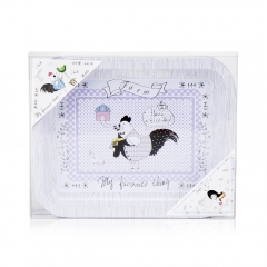 Набір підносів з 6 шт  "Півень і курка", 20,5 см (8909-011)