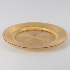 УЦІНКА Тарілка "Лінія сяйва", золота, 32,7 см (дефект лиття,бульбашки) (00BR-9251-008)
