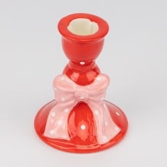 УЦІНКА Підсвічник "Новорічний бантик", 10,7 см (Тріщини,скол фарби) (00BR-6037-022)