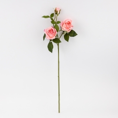 Искусственная роза с 3 бутонами, розовая, 60 см (9259-076)