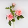 Искусственная роза с 3 бутонами, розовая, 60 см (9259-076)