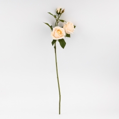 Искусственная роза с 3 бутонами, кремовая, 60 см (9259-075)