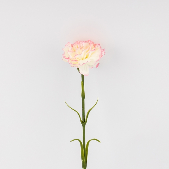 Искусственная гвоздика, бело-розовая, 51 см (9259-090)
