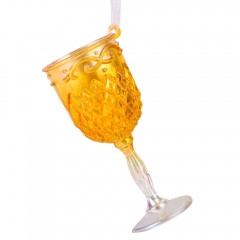 Елочная игрушка "Золотой бокал", 10,5 см (6027-049)