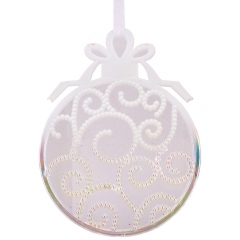 Ялинкова іграшка "Перламутрова куля", 13 см (6027-055)