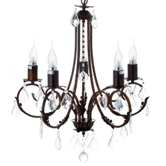 Люстра классическая коричневого цвета под винтаж  (5 ламп) (SM007/5) (SM007/5)