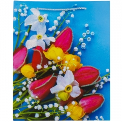 Подарунковий пакет "Тюльпани", 18*26 см (18925-023)