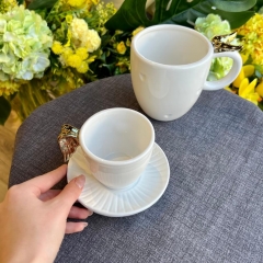 Чашка з блюдцем "Серце янгола" 220 мл (4000-044)