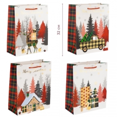 Подарунковий пакет "Різдвяні подарунки", 26*32 см * Рандомний вибір дизайну (9263-008)