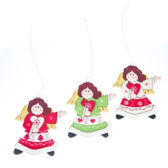 Комплект ялинкових прикрас "Янголятка" (005NY)