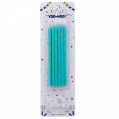 Набір свічок для торта "Святкова мить", бірюзові, 13 см (9074-066)