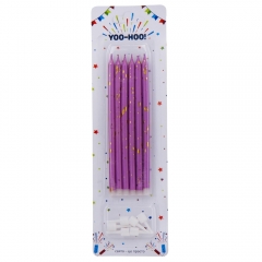 Набір свічок для торта "Святкова мить", бузкові, 13 см (9074-067)