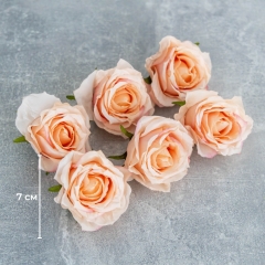 Головка троянди, персикова, 7 см (8503-002/1)