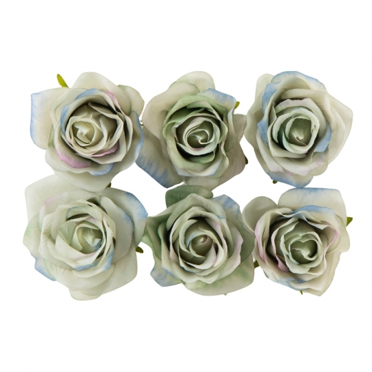 Головка розы, голубая, 8 см (8503-007/1)