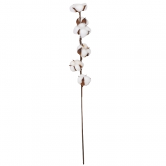 Штучна гілка "Бавовна", біла, 58 см (9160-039)