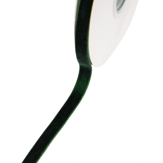 Стрічка оксамитова, темно-зелена, 1 см (9276-006)