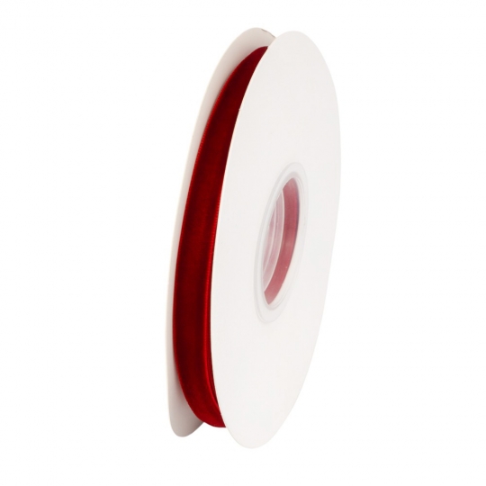 Стрічка оксамитова, темно-червона, 1 см (9276-007)