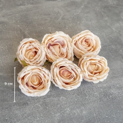 Головка троянди, бежева, 9 см (9222-032)