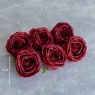 Головка розы, бордовая, 9 см (9222-035)