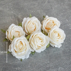 Головка троянди, кремова, 6,5 см (9222-038)