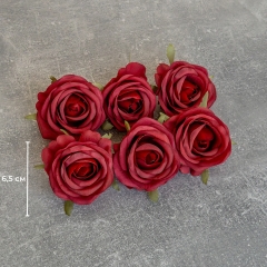 Головка троянди, червона, 6,5 см (9222-042)
