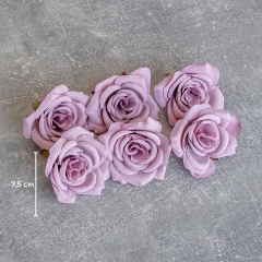 Головка троянди, лілова, 7,5 см (9222-045)