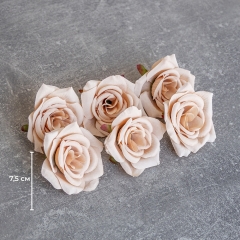 Головка троянди, кремова, 7,5 см (9222-046)