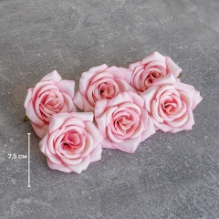 Головка троянди, рожева, 7,5 см (9222-047)