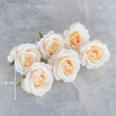 Головка троянди, кремова, 9 см (8502-005/1)