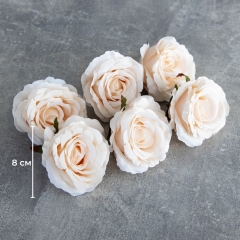 Головка троянди, кремова, 8 см (8502-006/1)