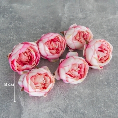 Головка троянди, біло-рожева, 8 см (8502-007/4)
