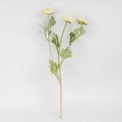 Искусственный ранункулюс с 3 бутонами, молочный, 50 см (9259-018)