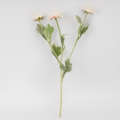 Искусственный ранункулюс с 3 бутонами, кремовый, 50 см (9259-019)