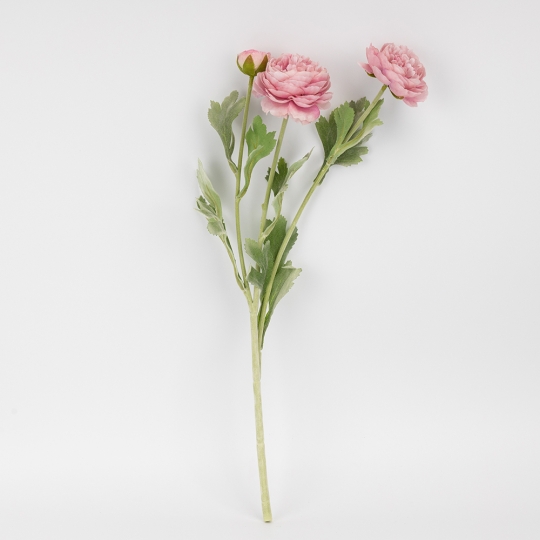 Искусственный ранункулюс с 3 бутонами, светло-розовый, 50 см (9259-056) Искусственный ранункулюс с 3 бутонами, светло-розовый, 50 см (9259-056)