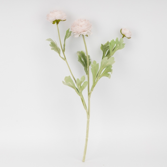 Искусственный ранункулюс с 3 бутонами, пудровый, 50 см (9259-057) Искусственный ранункулюс с 3 бутонами, пудровый, 50 см (9259-057)