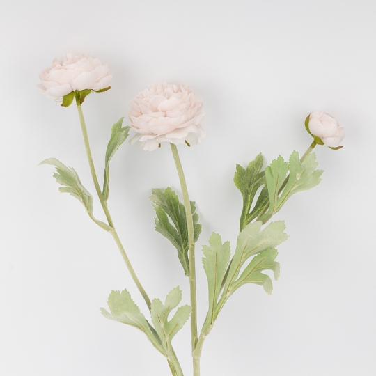 Искусственный ранункулюс с 3 бутонами, пудровый, 50 см (9259-057) Искусственный ранункулюс с 3 бутонами, пудровый, 50 см (9259-057)