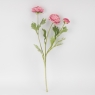 Искусственный ранункулюс с 3 бутонами, розовый, 50 см (9259-058)