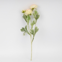 Искусственный ранункулюс с 3 бутонами, кремовый, 50 см (9259-134)