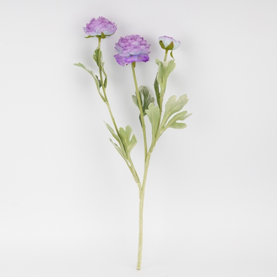 Штучний ранункулюс з 3 бутонами, бузковий, 50 см (9259-135) Штучний ранункулюс з 3 бутонами, бузковий, 50 см (9259-135)