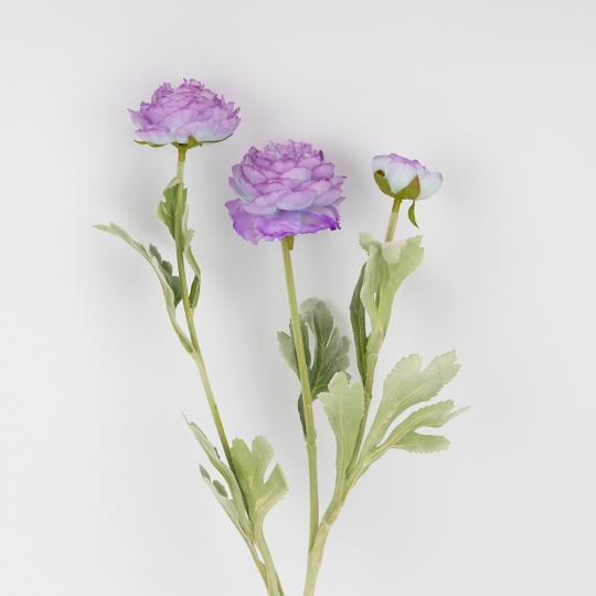 Штучний ранункулюс з 3 бутонами, бузковий, 50 см (9259-135) Штучний ранункулюс з 3 бутонами, бузковий, 50 см (9259-135)